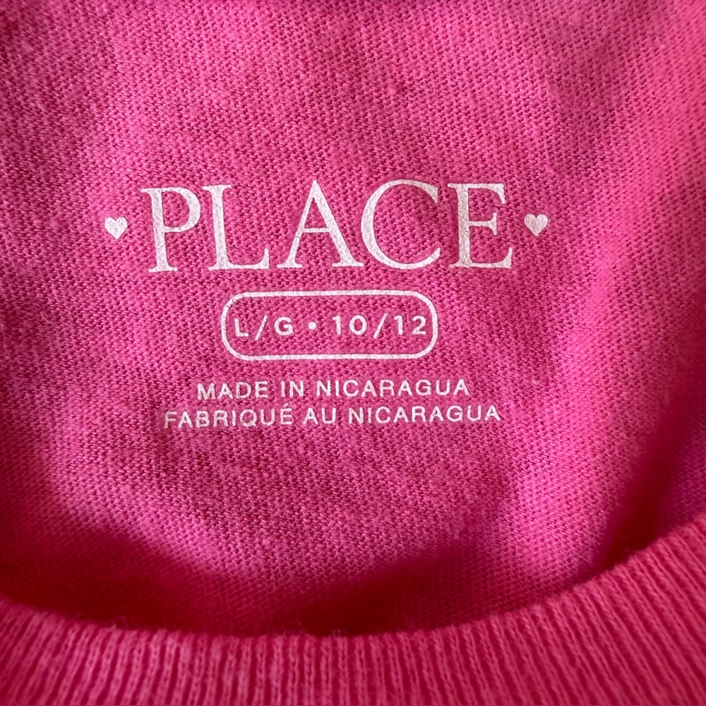 4/$25 The Children’s Place Kids "Egg Hunting Squad" Pink Graphic Tee Size 10-12 - Picture 4 of 4